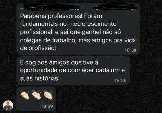 Print de mensagem de aluno no grupo do CM Xperts (3 de 5)