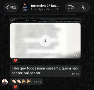 Print de mensagem de aluno no grupo do CM Xperts (5 de 5)